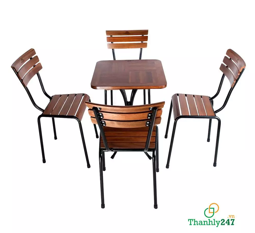 Mẫu bàn ghế quán cafe đẹp không có tay vịn
