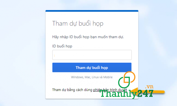 Cách truy cập phòng họp trực tuyến TeamViewer Meeting bằng trình duyệt Web