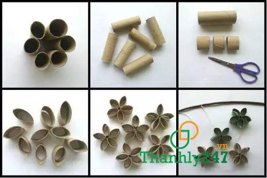 Tận dụng lõi giấy cũ trang trí cho ngôi nhà