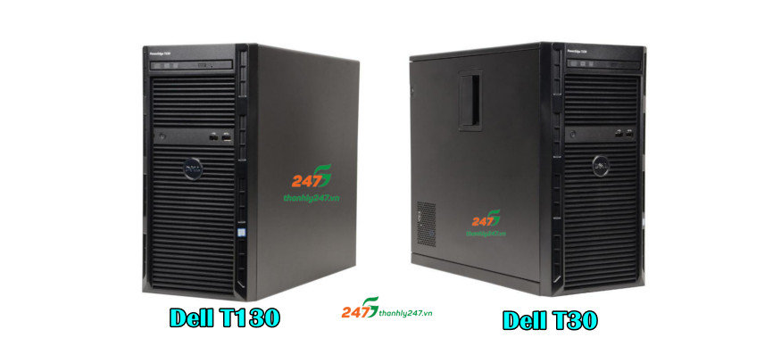 So Sánh Ngoại Hình Máy Chủ Dell Poweredge T30 và Dell Poweredge T130